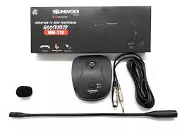 Microfone Com Fio SoundVoice MM-110 de Mesa Com Cabo
