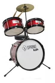 Bateria Infantil Spring Kids SPK15 Vermelha