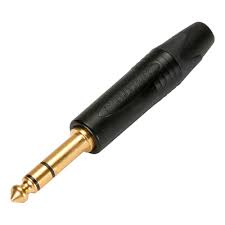 Plug P10 Plastico MXT Stereo Pro Series  Preto Dourado 64.1.623