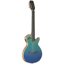 Violao Tagima Modena TBLF Solido Cutaway Eletroacustico Nylon Translucid Blue Fade Afinador