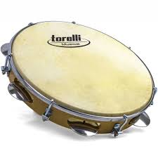 Pandeiro Torelli 10TP300NT Madeira Pele Animal