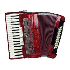 Acordeon 80 Baixos Cadenza CD80/37 RD Vermelho Com Case
