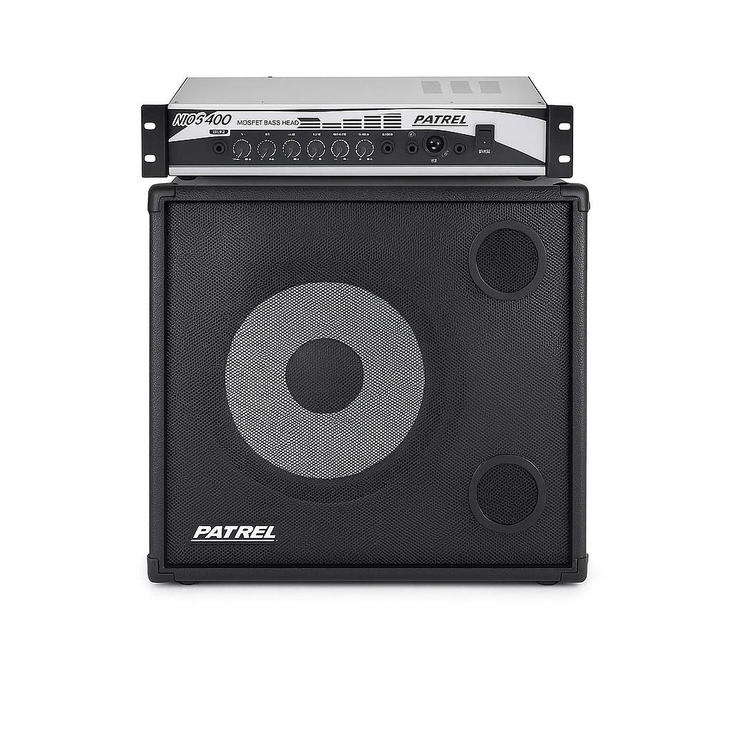 Kit Amplificador de Contrabaixo Datrel Bass 400 + Caixa Datrel Bass 300 1x15