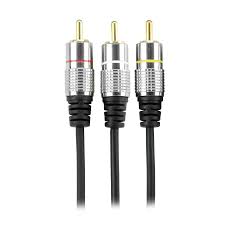 Cabo B2B 3Rca+3Rca 2m Dourado Chip SCe 1023