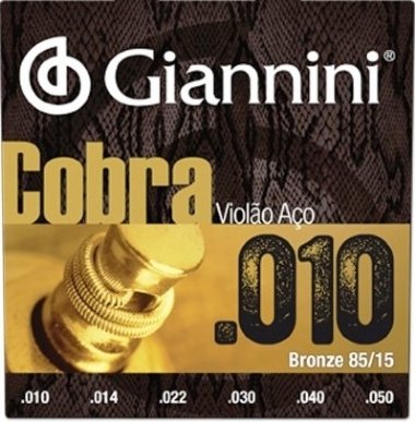 Encordoamento Violao Aço Giannini Cobra GEEFLE 010 Bronze