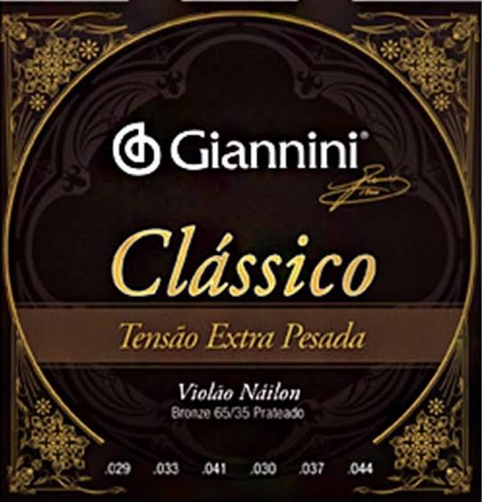Encordoamento Violão Nylon Giannini Classico GENWXPA Extra Pesada