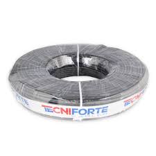 Cabo Tecniforte 2x0,30 Microfone Stereo Estanhado Preto MSE2030BFTPT